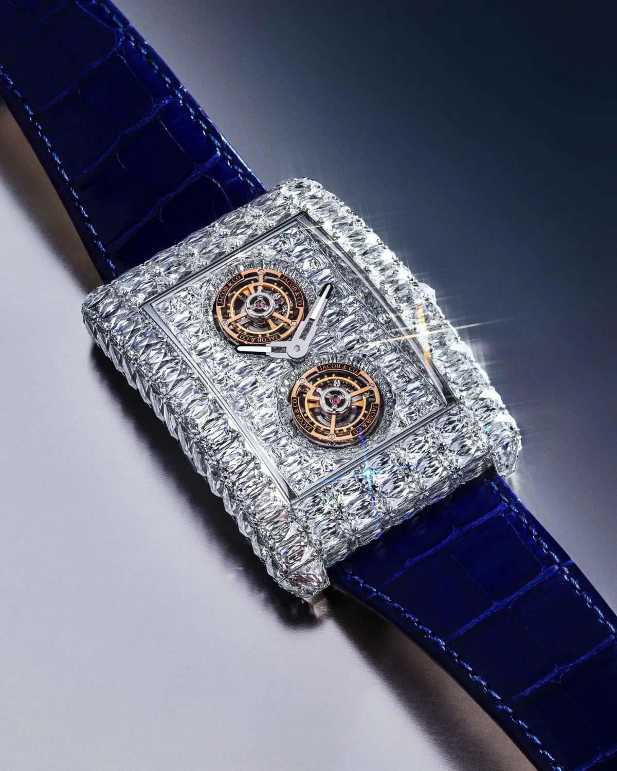 Close-up of Angel Cut diamond facets