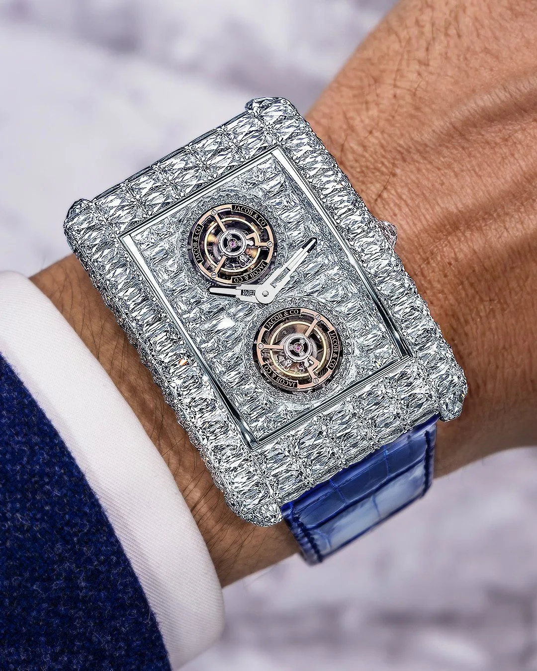 Billionaire Double Tourbillon Angel Cut watch case