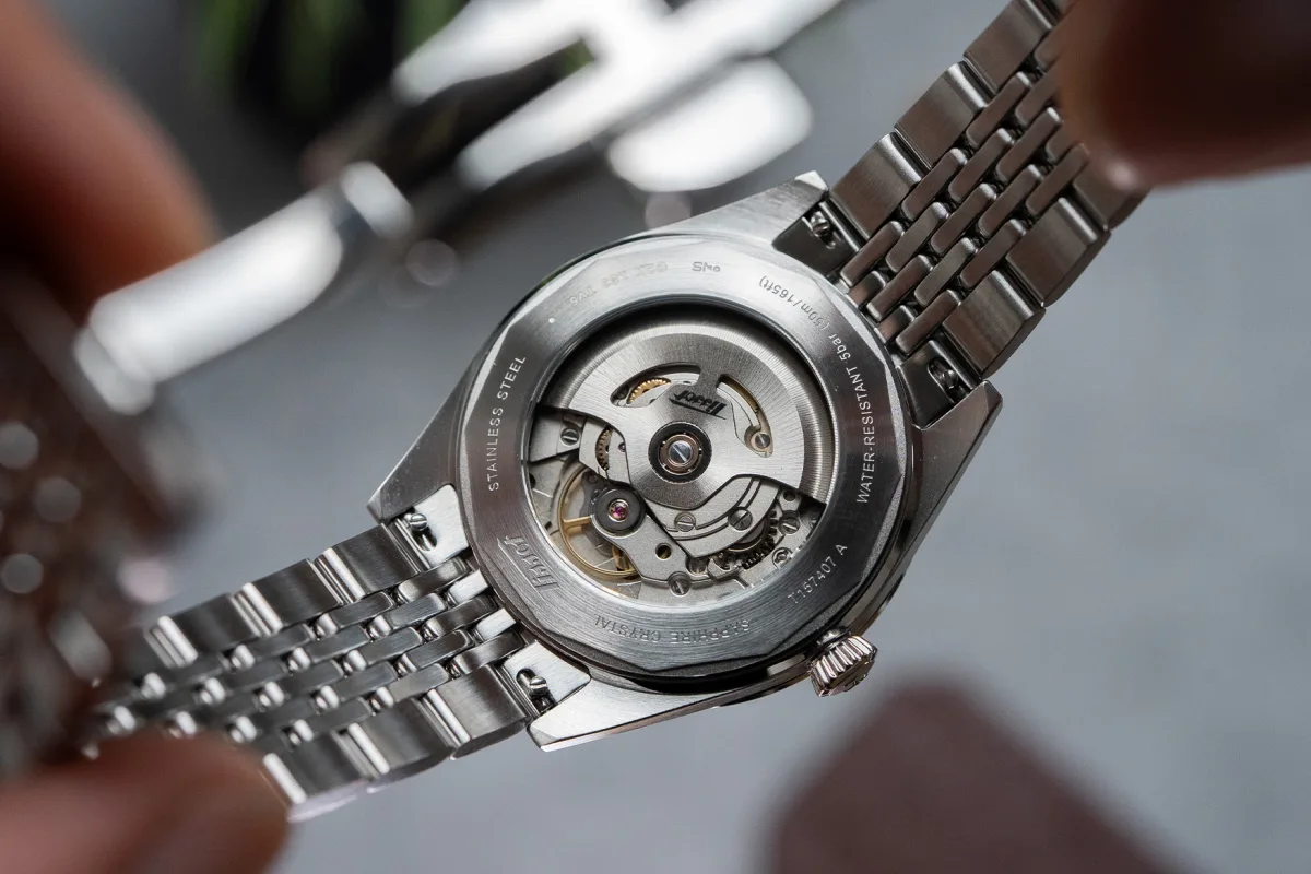 Powermatic 80 movement inside Tissot Visodate