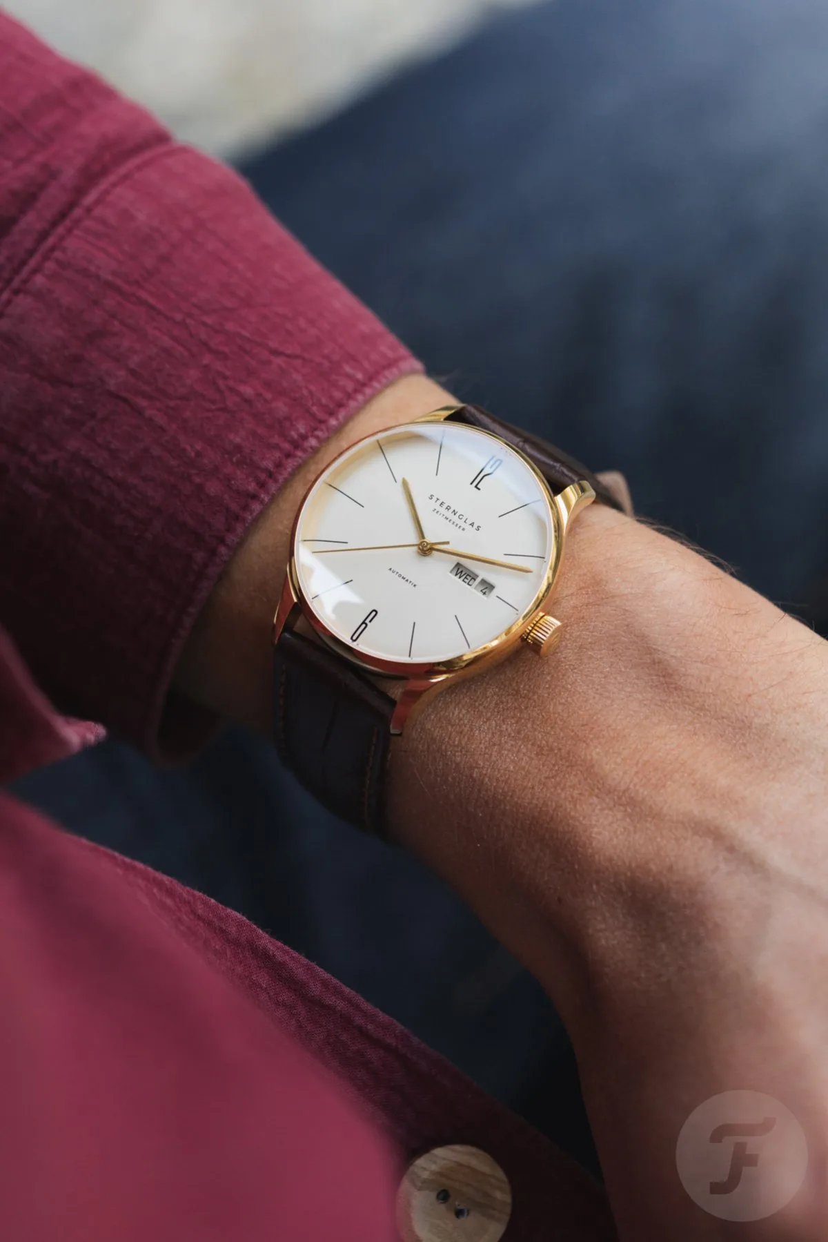 Sternglas Berlin Automatic watch case and back view