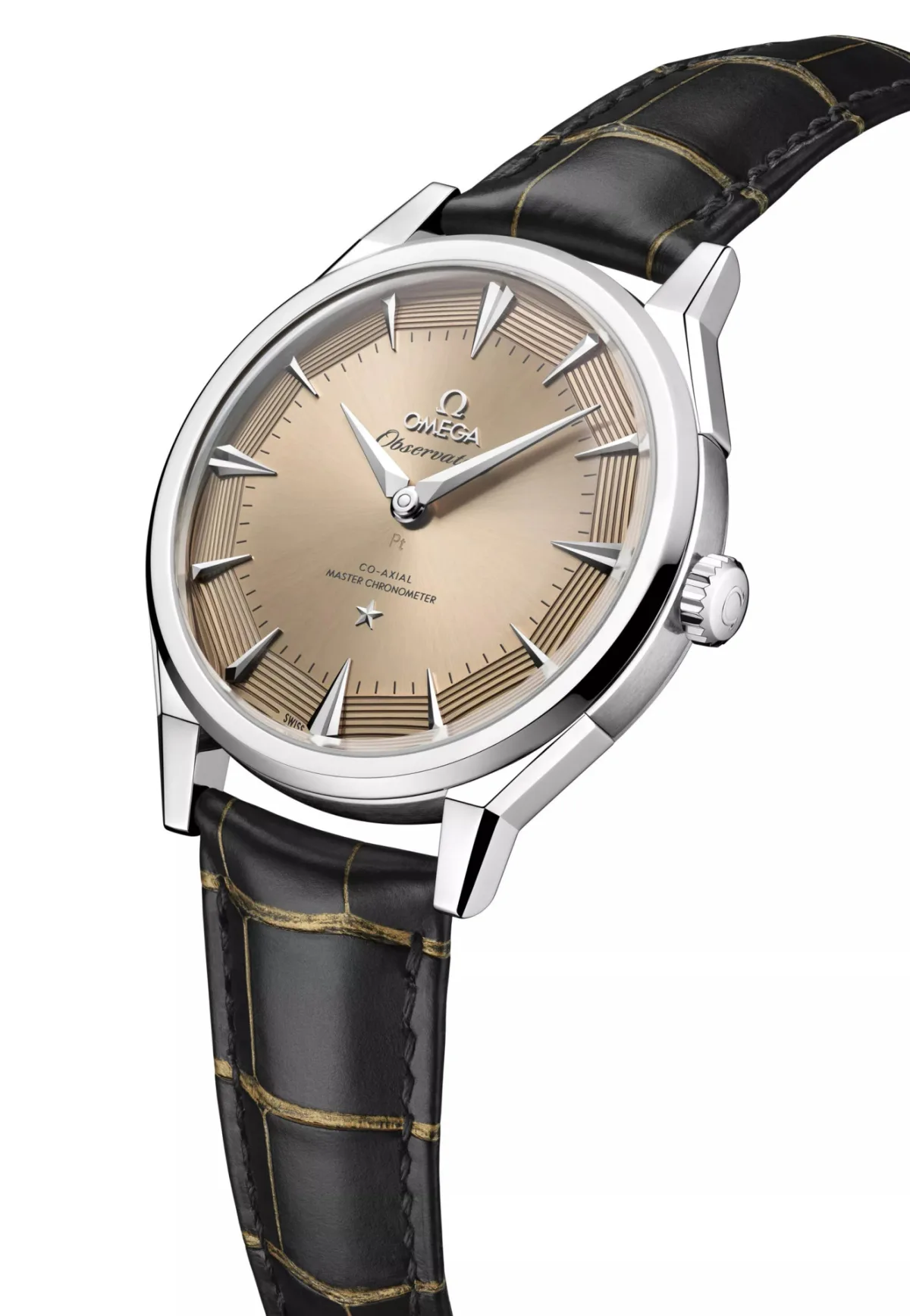 Omega platinum and gold combination watch