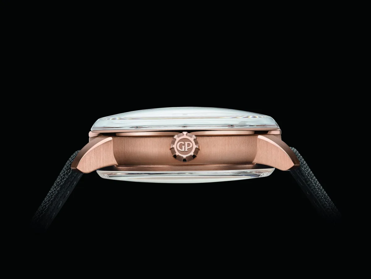 Close-up of the sapphire crystals on Girard-Perregaux watch