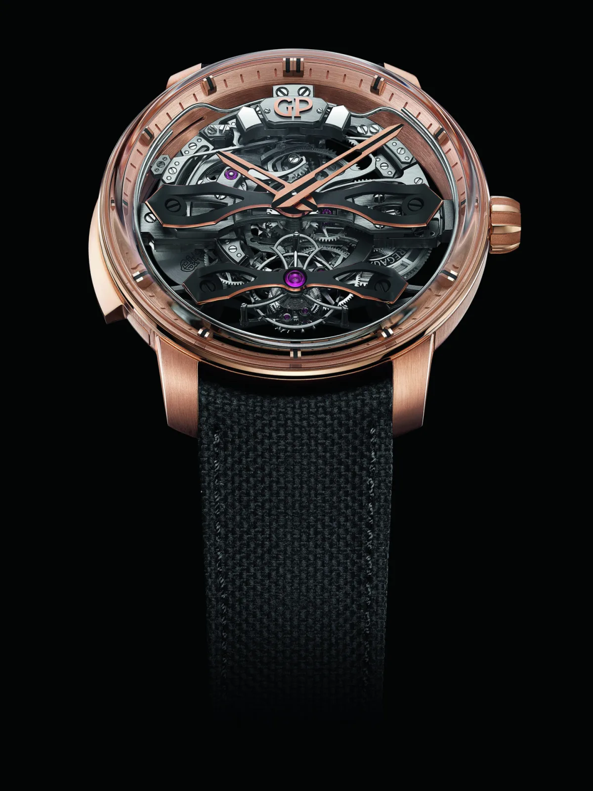 Girard-Perregaux watch case with integrated repeater activator