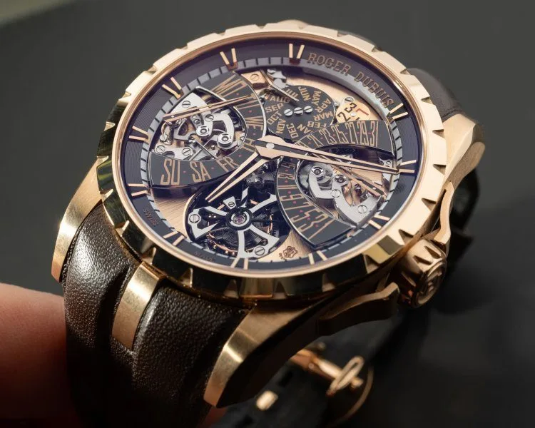 Close-up of Roger Dubuis Excalibur Grande Complication watch