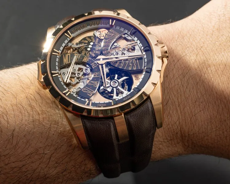 Wrist shot of Roger Dubuis Excalibur Grande Complication