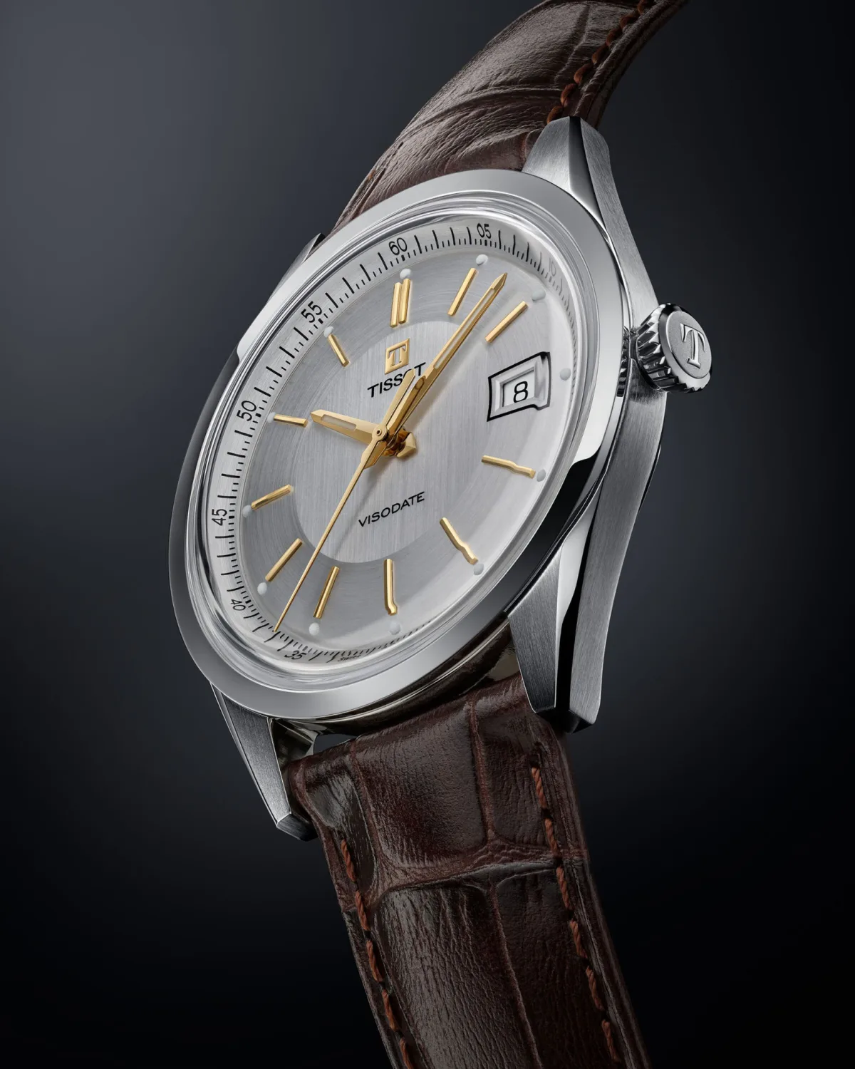 Tissot Visodate watch with steel case