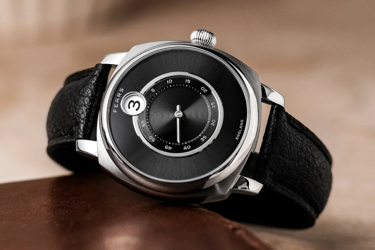 Fears Brunswick 40.5 Jump Hour with Raven Black dial
