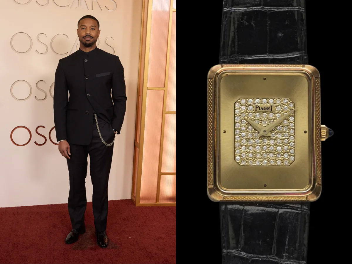 Michael B. Jordan wearing Piaget 9297 Tank