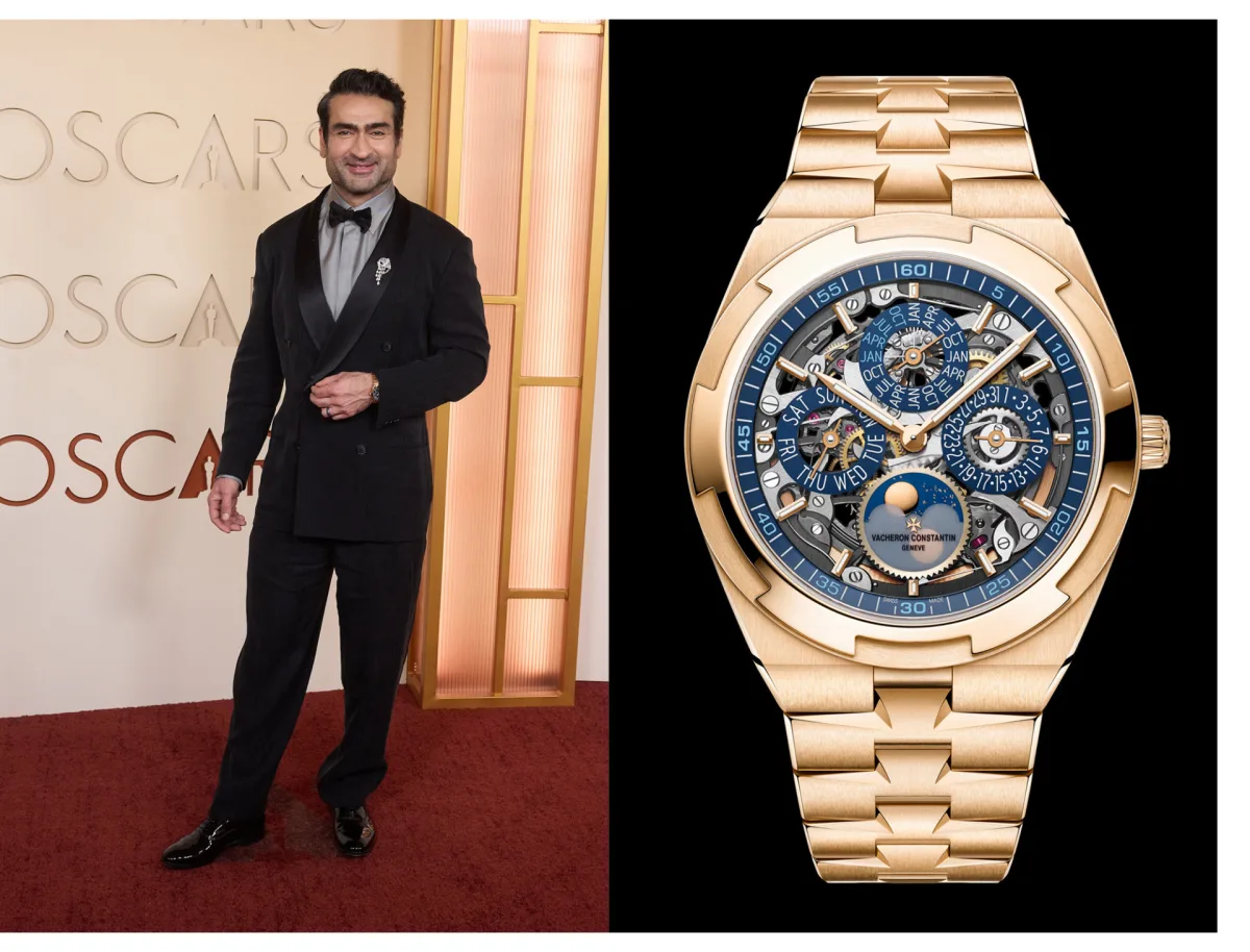 Kumail Nanjiani with Vacheron Constantin Overseas Perpetual Calendar