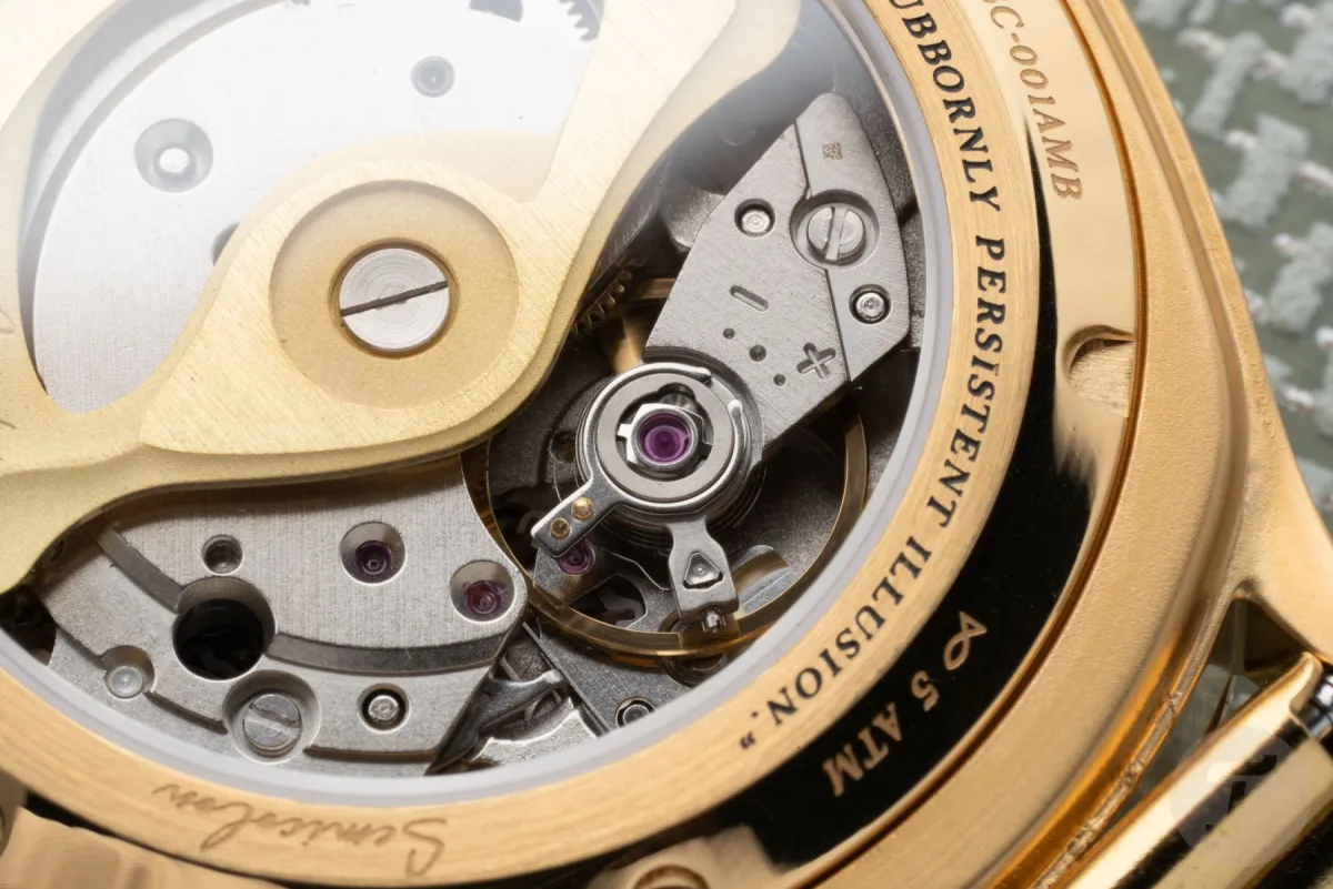 Semicolon Anachron black leather strap with clasp