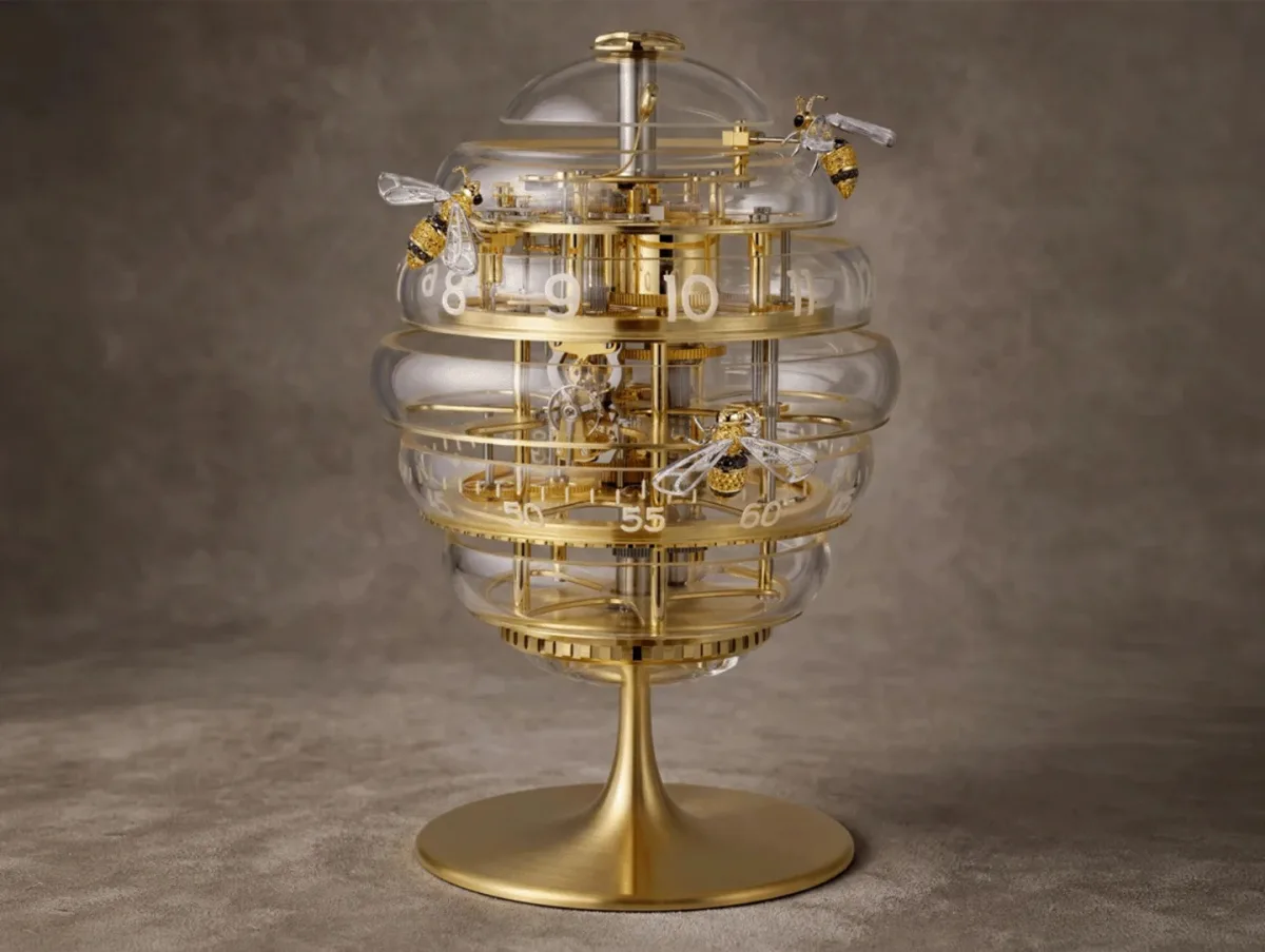 Winding crown on The Beehive Table Clock
