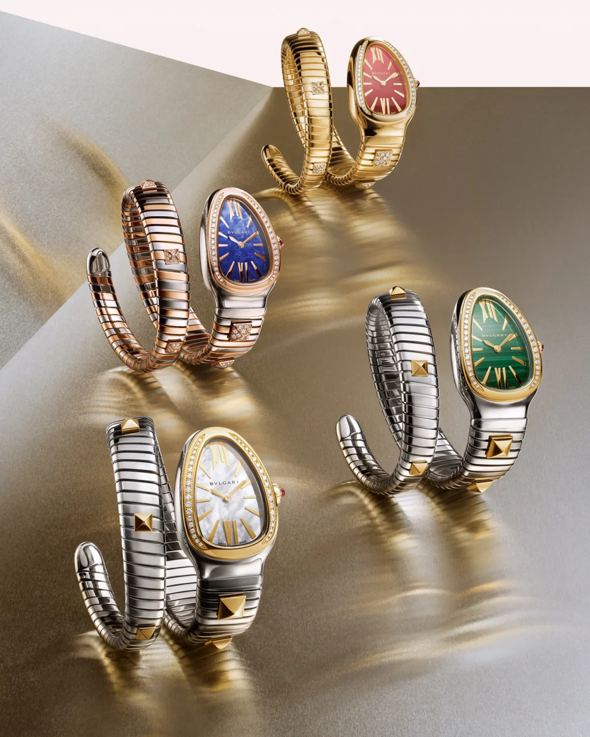 Bvlgari Serpenti Tubogas Stud with studded bracelet