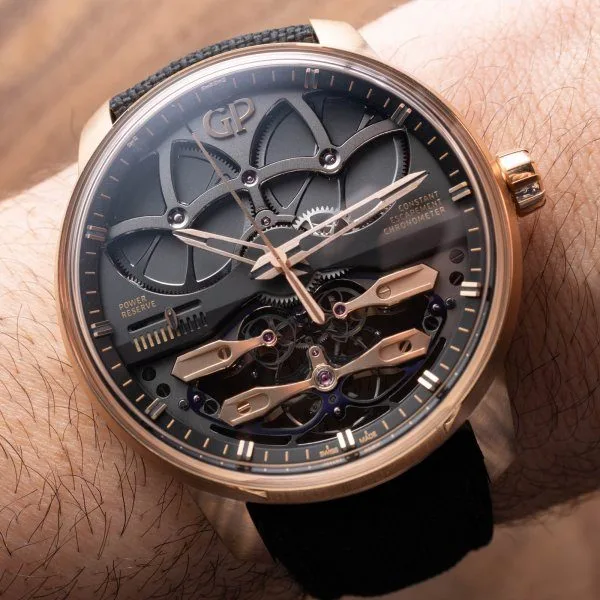Skeletonized view of the Girard-Perregaux Constant Escapement