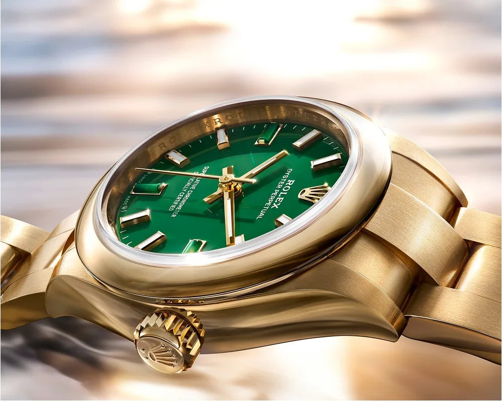 Rolex Oyster Perpetual 28 with green dial