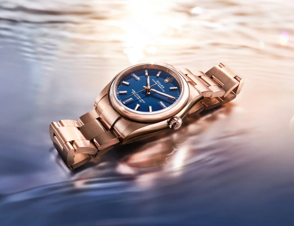 Rolex Oyster Perpetual 34 with blue dial