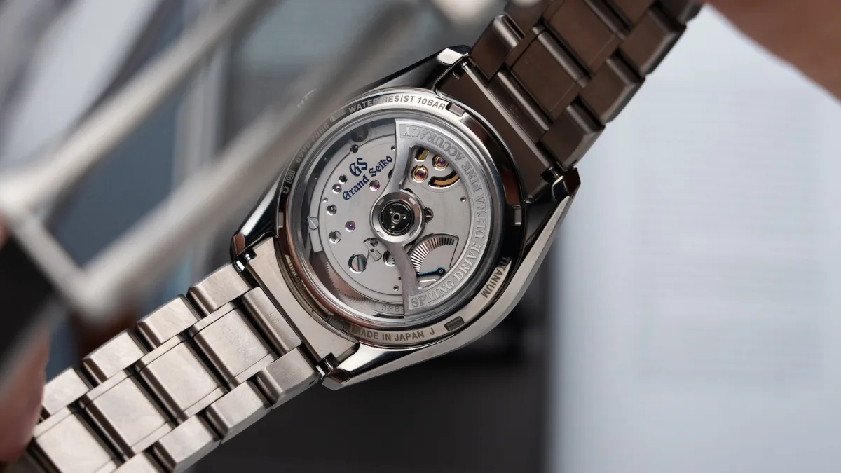 Grand Seiko U.F.A. Spring Drive movement close-up