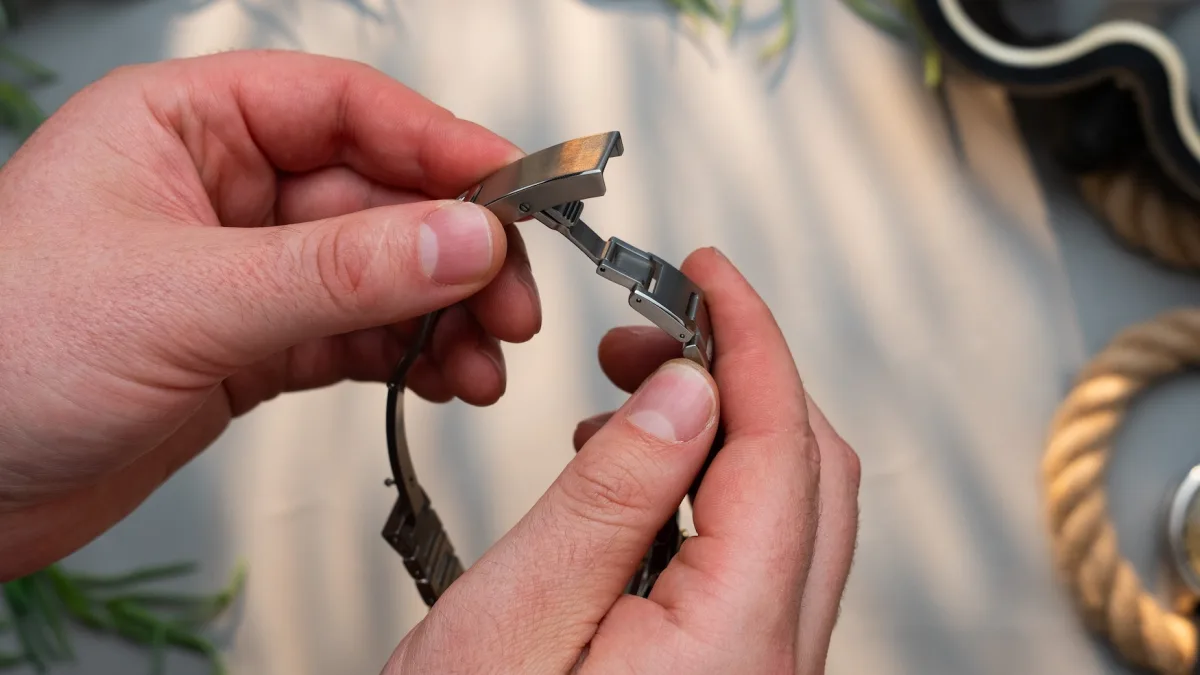 Grand Seiko bracelet clasp with micro-adjustment