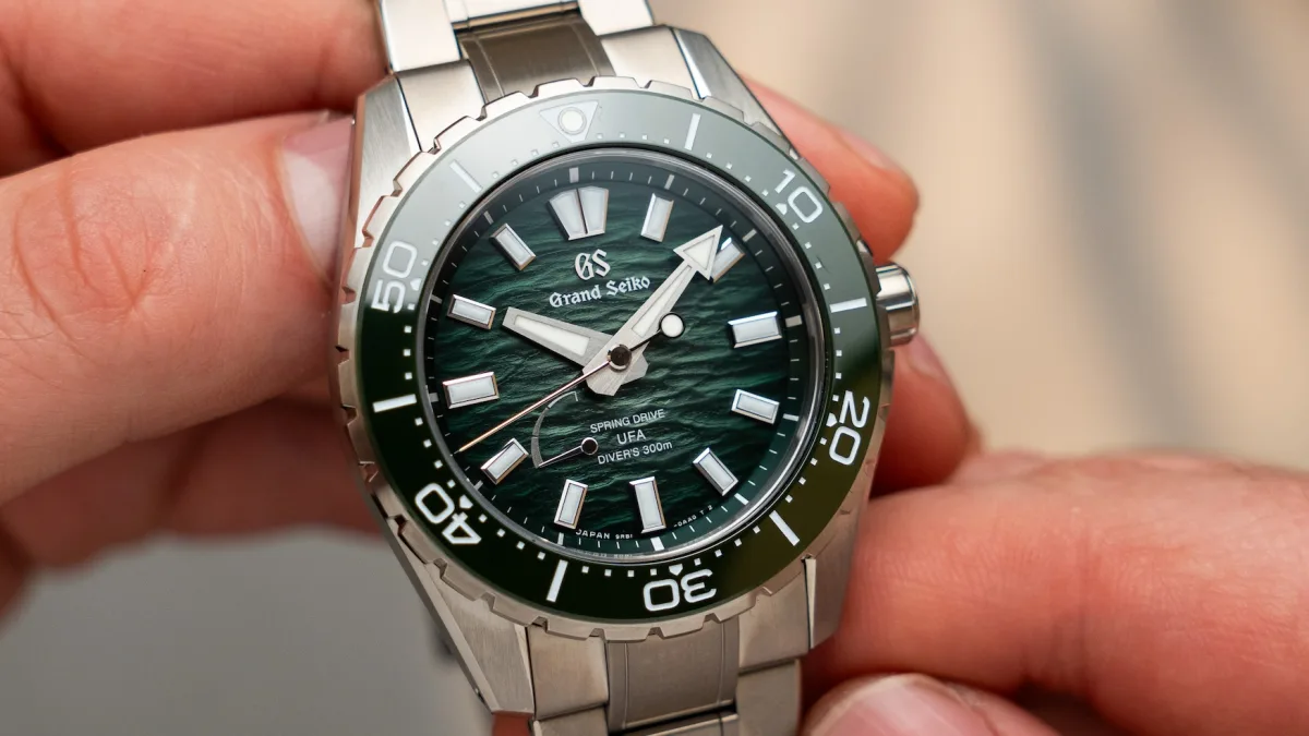 Grand Seiko Ushio pattern dial close-up