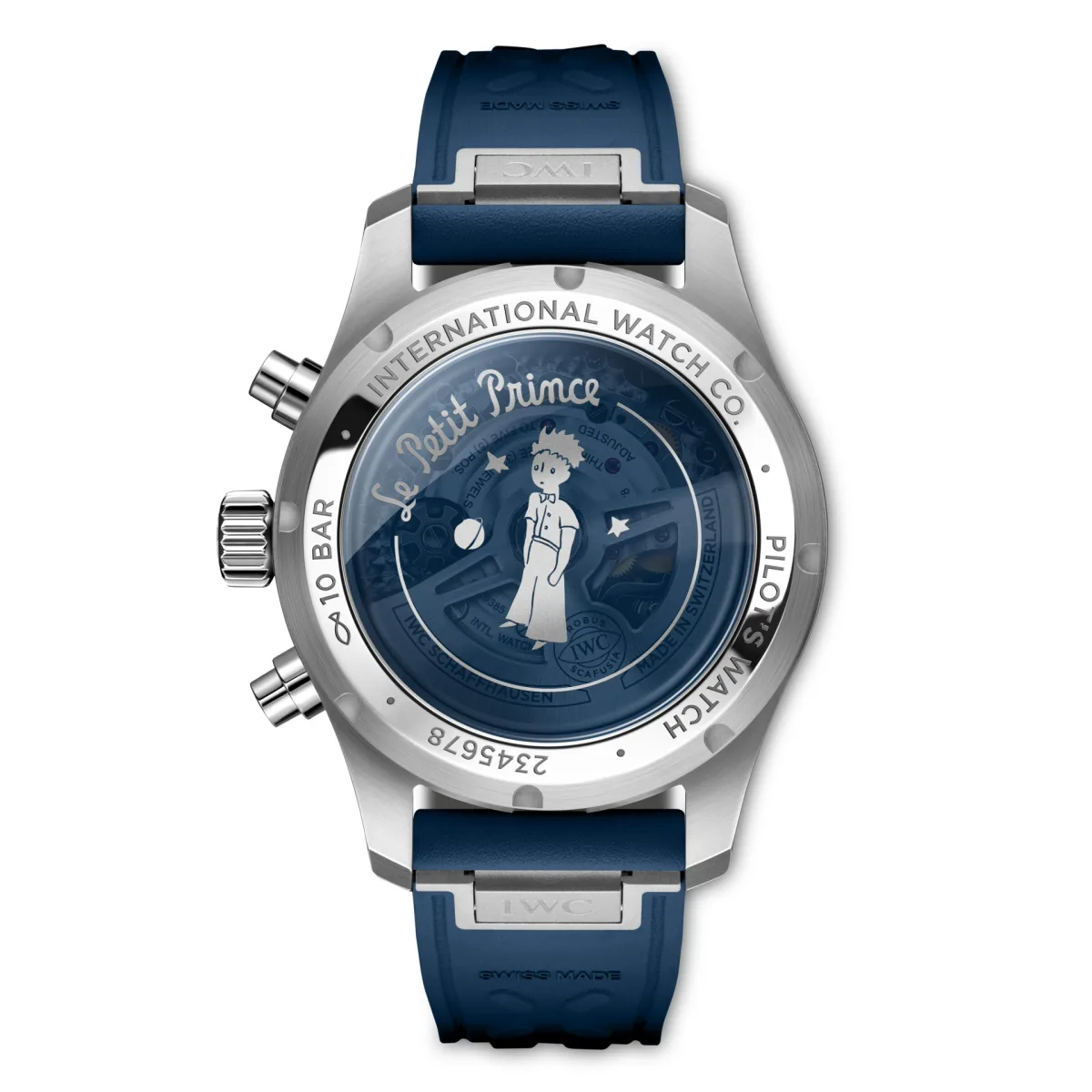 Details of IWC Le Petit Prince models with blue dial