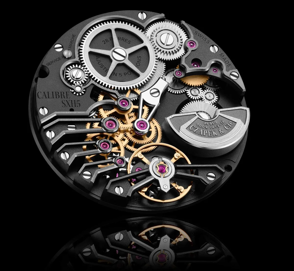 Czapek Antarctique Titanium Dark Sector Cosmic Blue watch