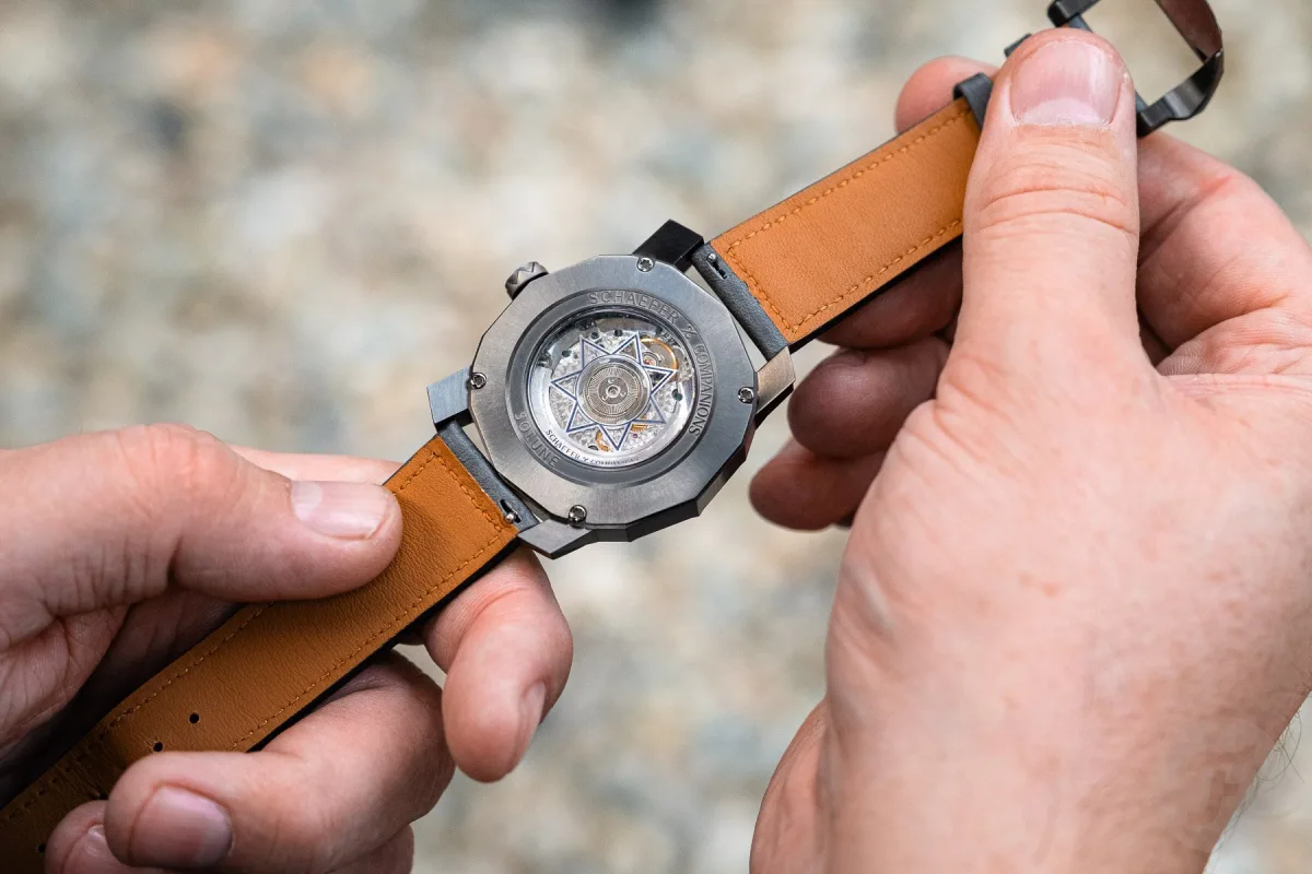 Back view showing ETA 2982-A2 movement