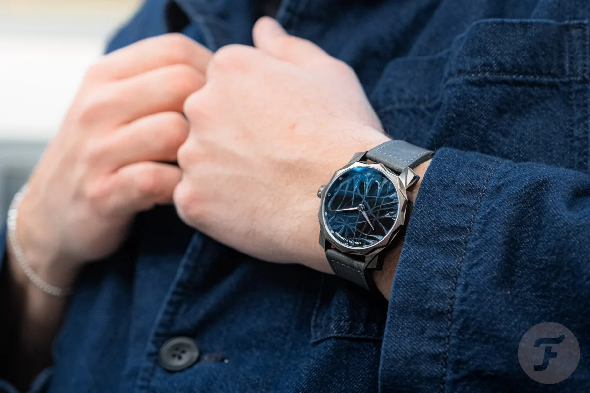 Solune Antarctica on wrist showing size and fit