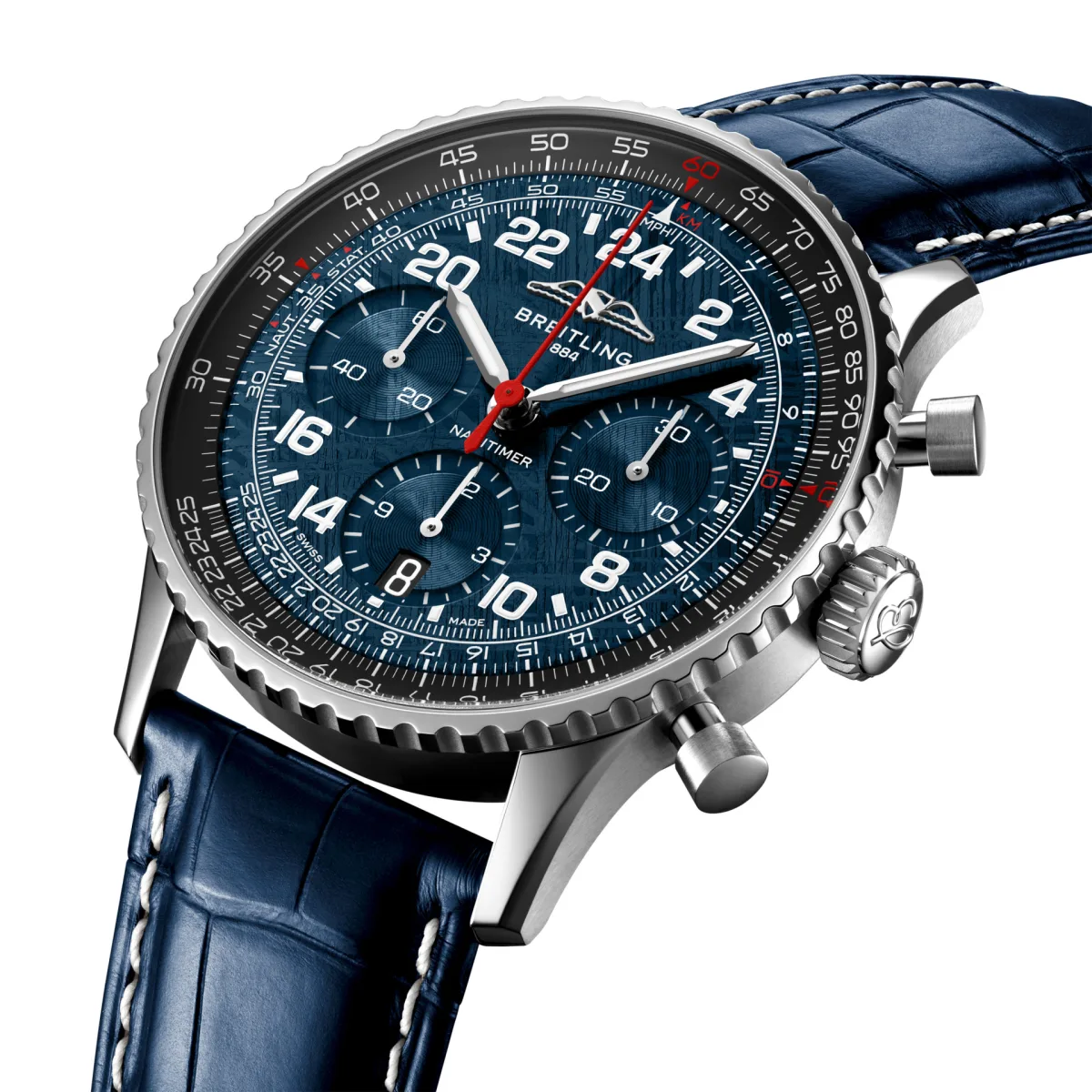 Breitling Navitimer B02 Chronograph 41 Artemis II watch with lunar mission background