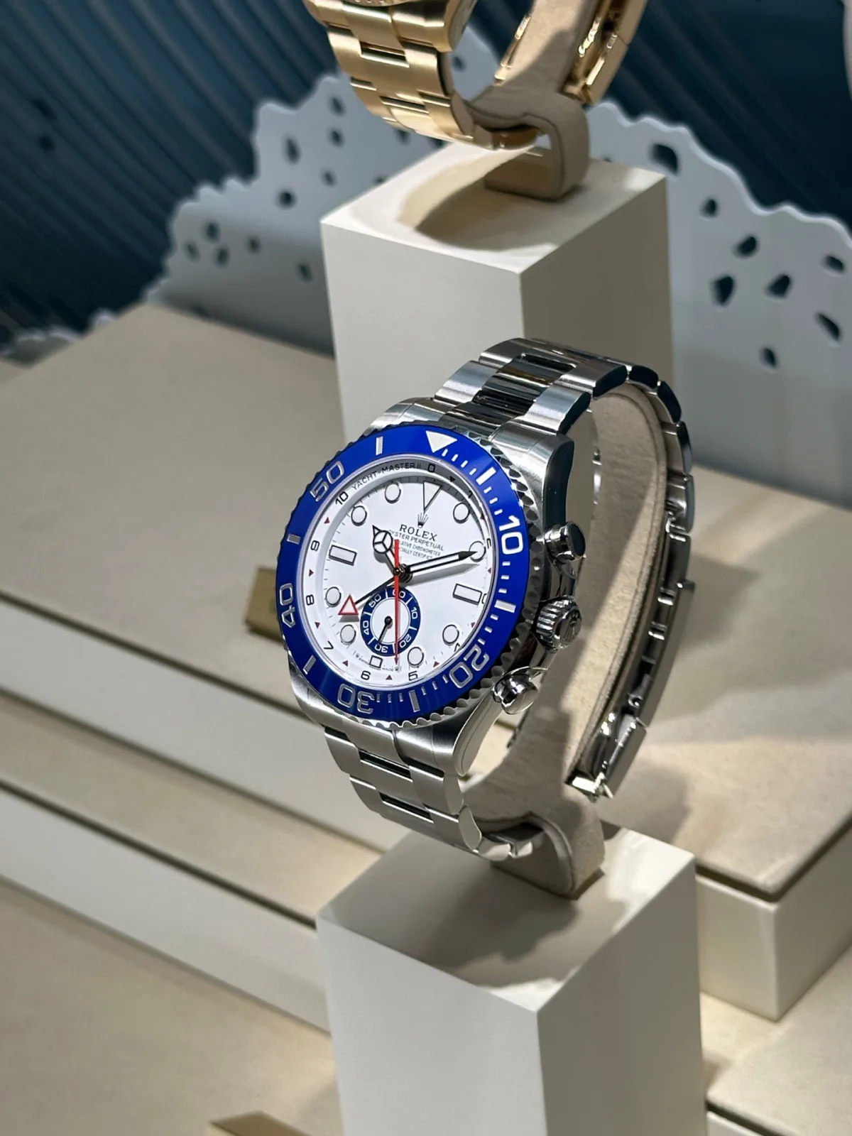 Rolex Yacht-Master II dial with matte white lacquer