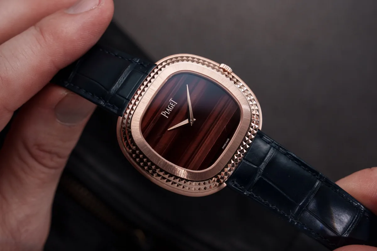 Piaget Andy Warhol watch with blue quartz dial