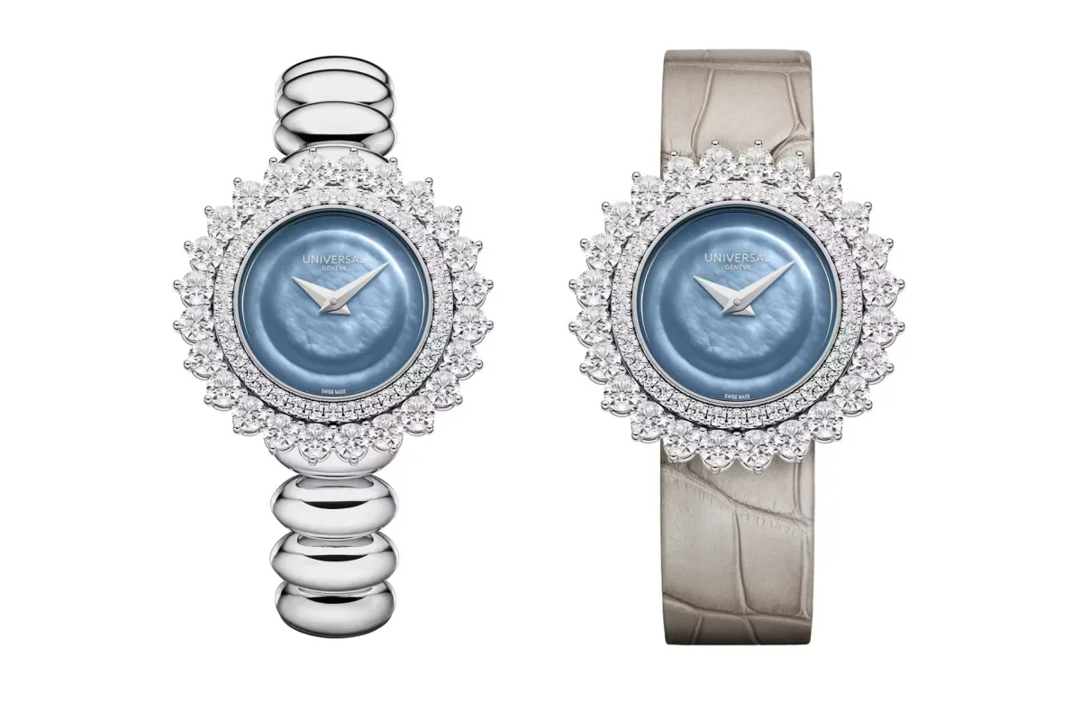 Disco Mini Lace models with blue mother-of-pearl dials