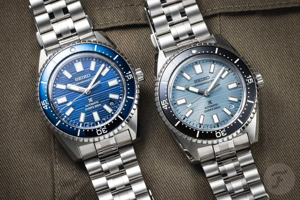 Seiko Prospex Marinemaster SJE with textured dial and indexes