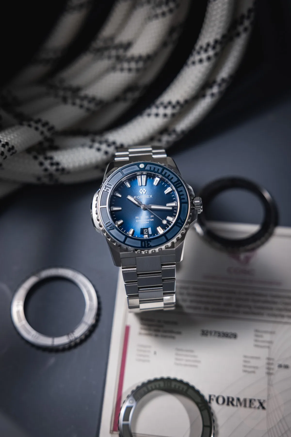 Formex Reef demonstrating COSC-certified Sellita SW300-1