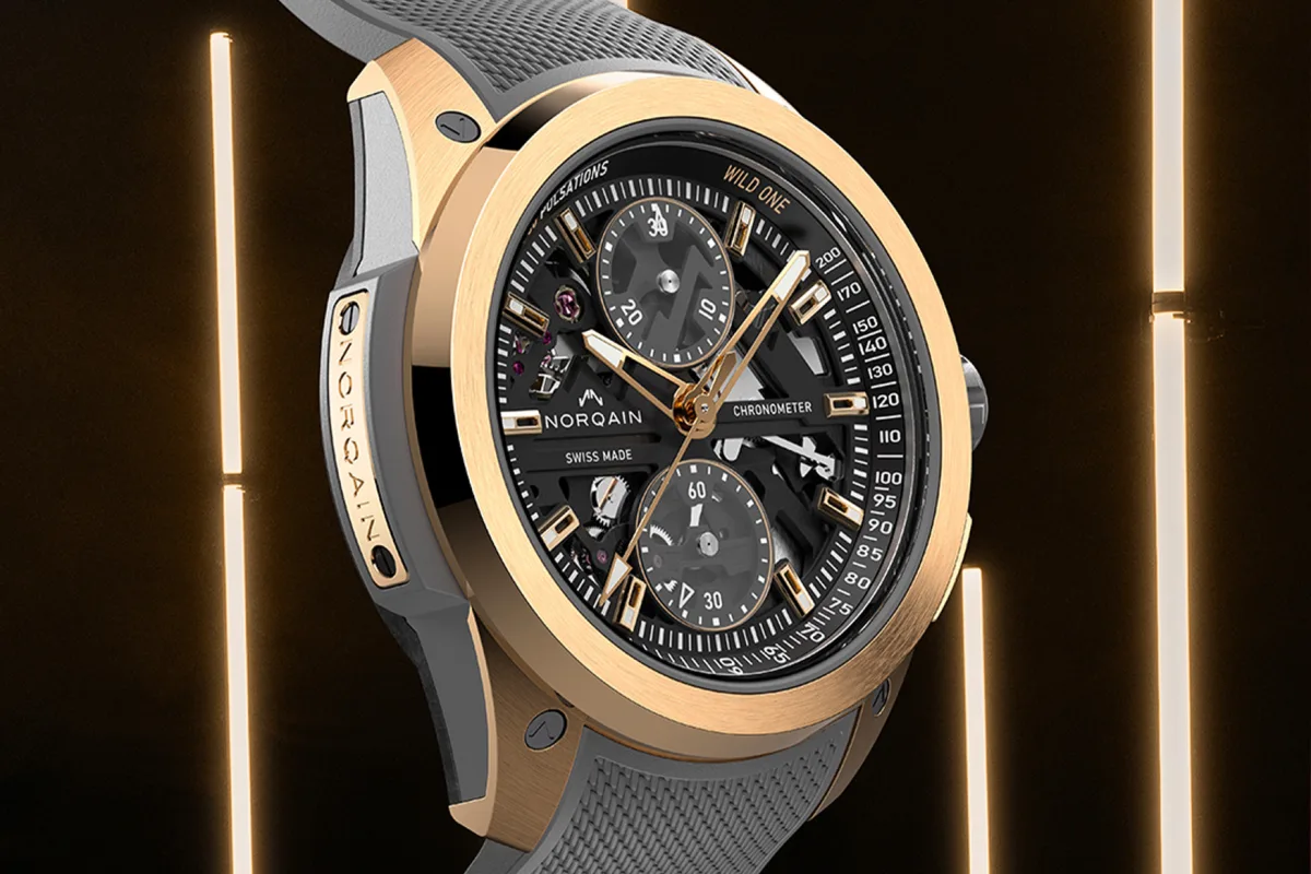 Norqain Wild One Skeleton Chrono rubber strap details