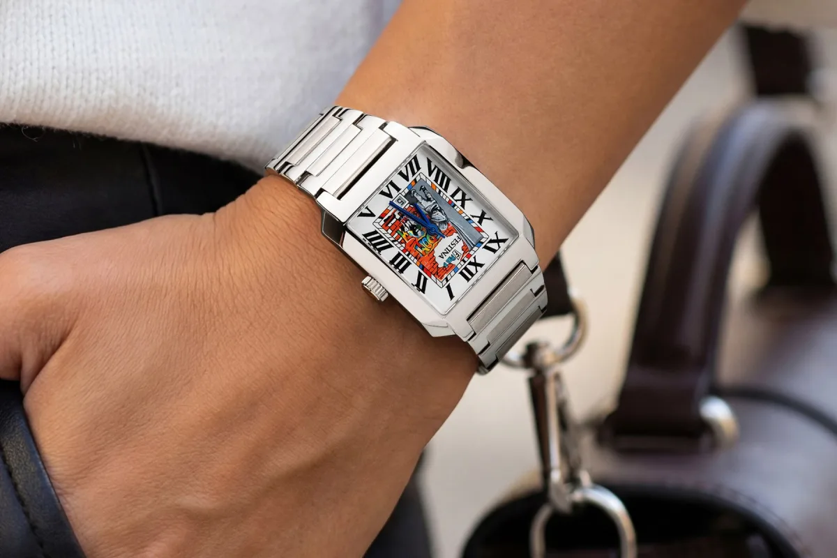 Detail of Nelson Mandela on Festina Freedom dial