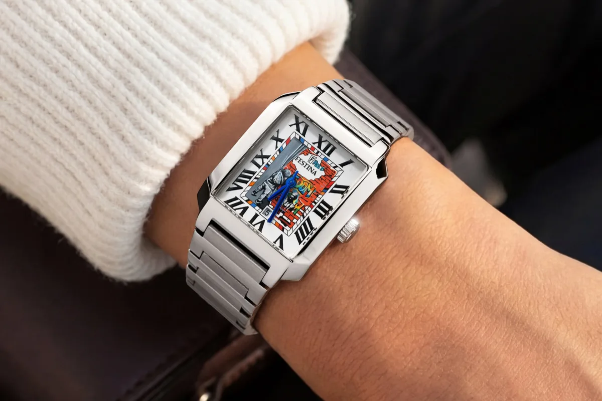 Festina On The Square watch with blue hands