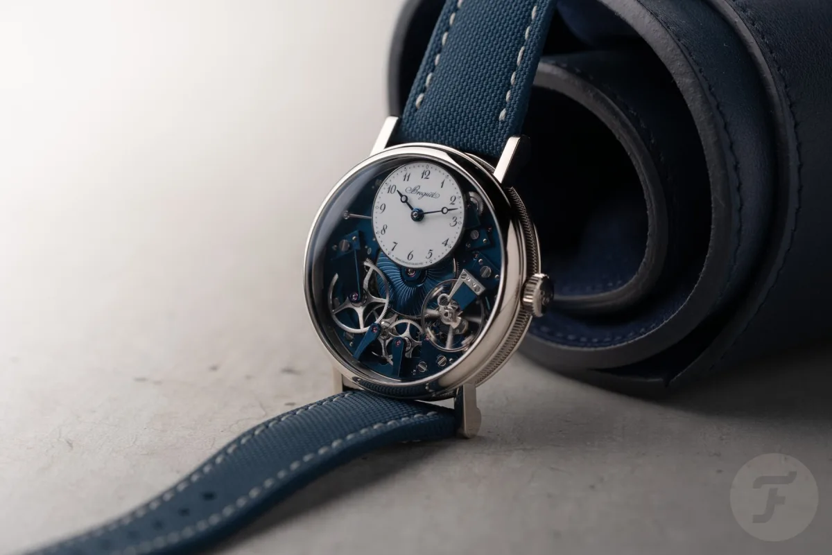 Breguet watch showing pare-chute shock absorber