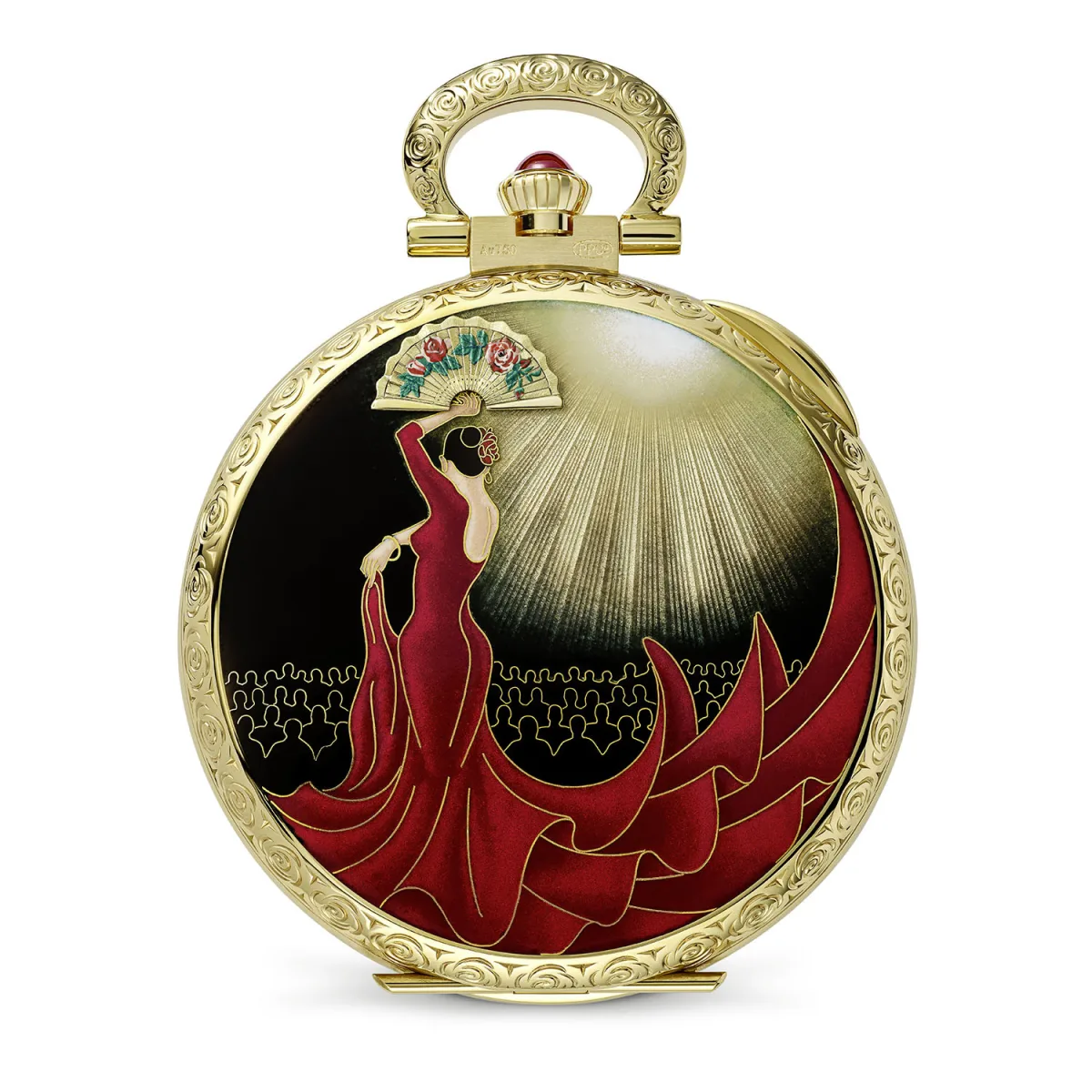 Flamenco Pocket Watch with a flamenco dancer on the cover