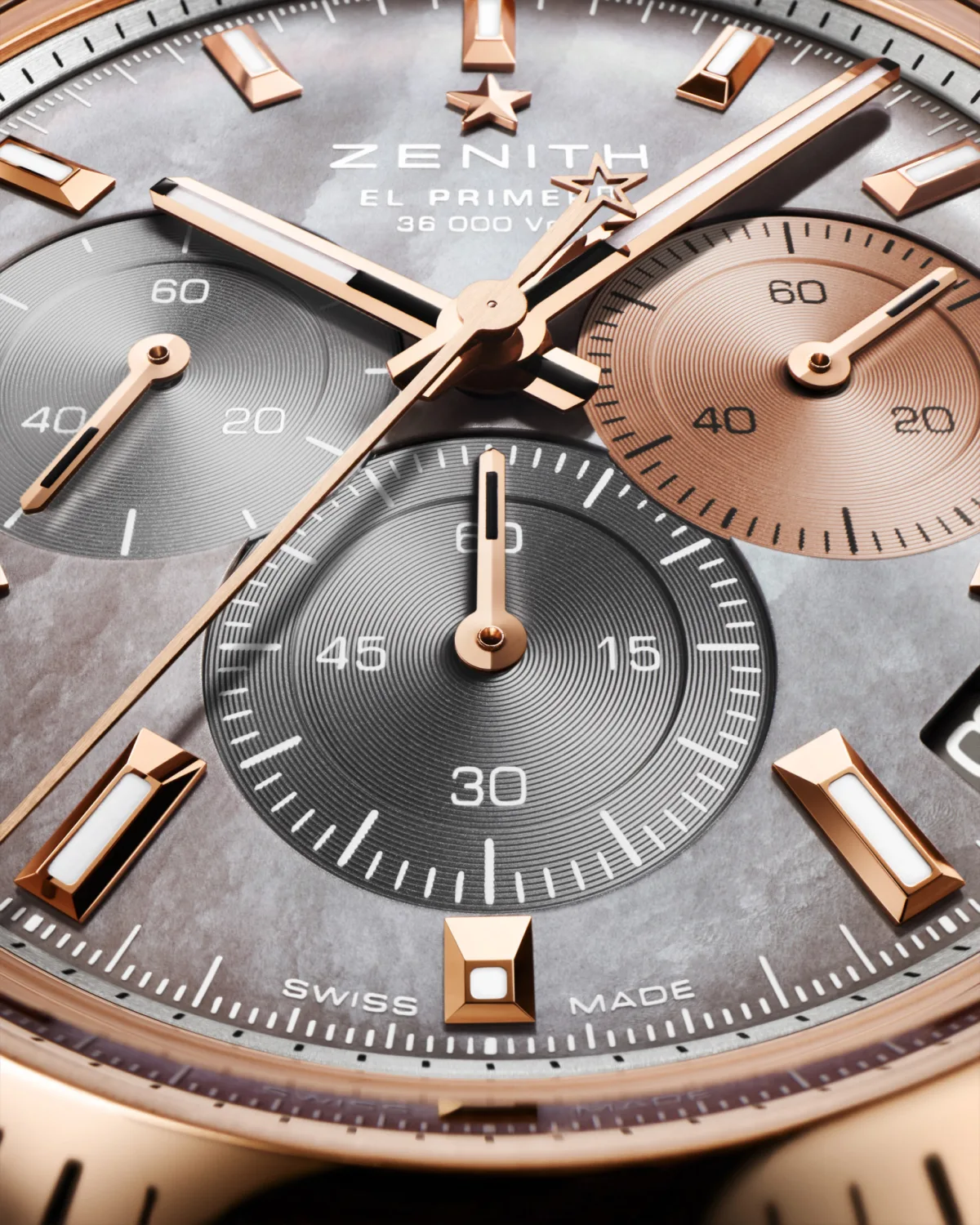 Zenith Chronomaster Sport mother-of-pearl dial with 3-6-9 counters
