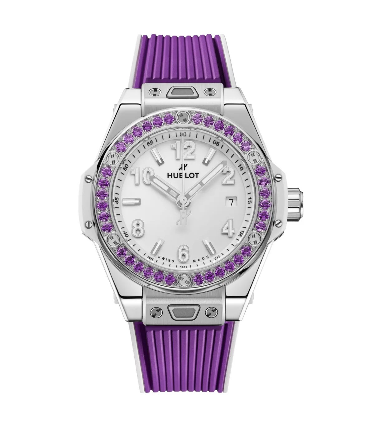 Hublot Big Bang Joyful Steel Purple with interchangeable straps