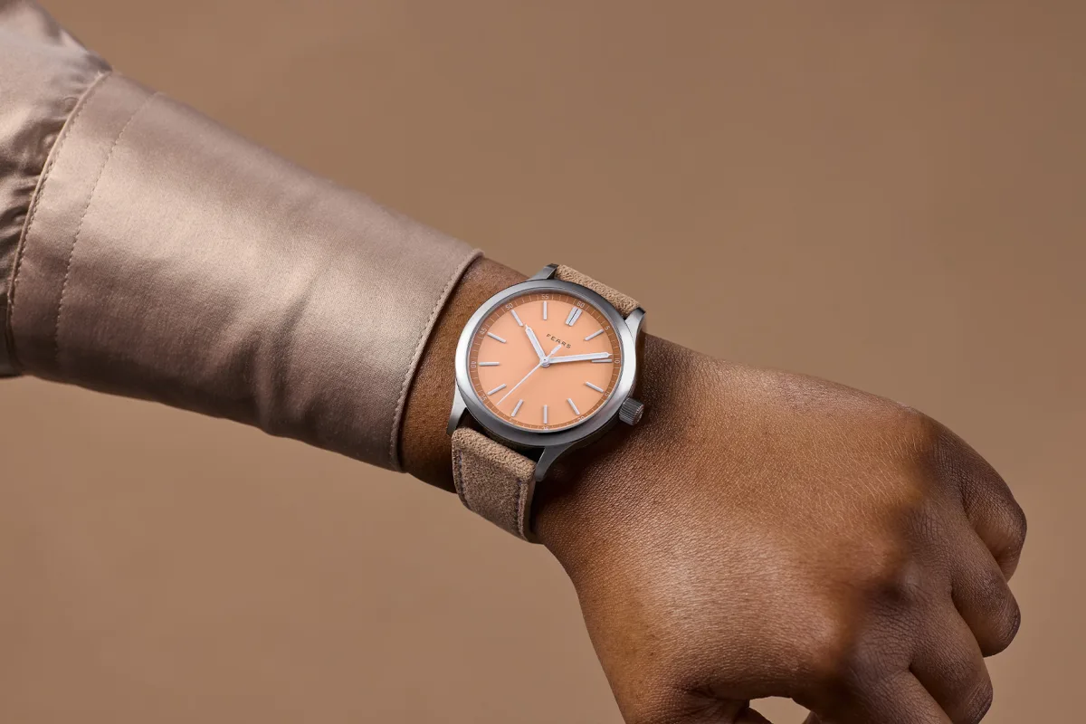 Fears Redcliff Pastel on Alcantara strap