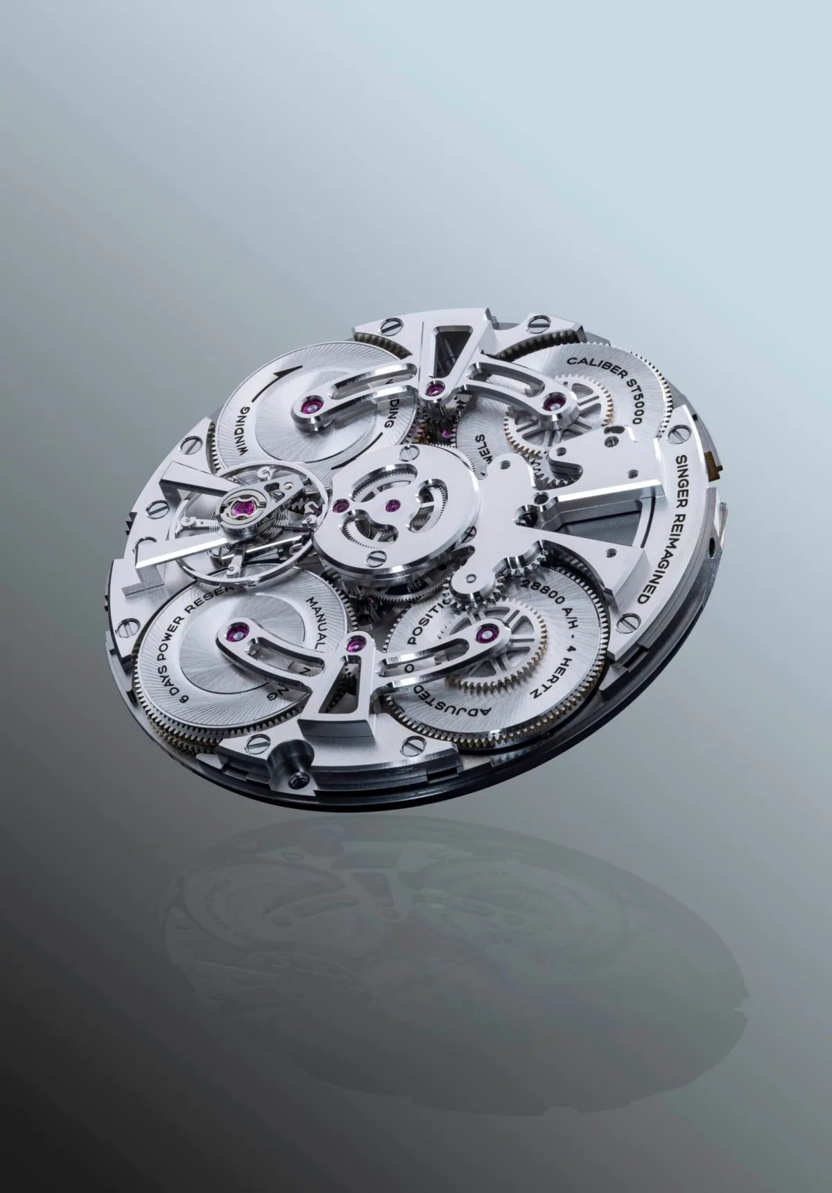 Singer Reimagined Caballero dial with rubies