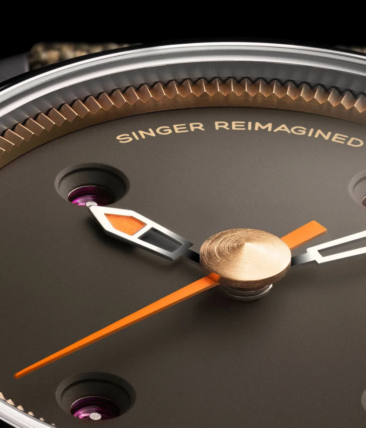 Singer Reimagined Caballero Titanium on wrist