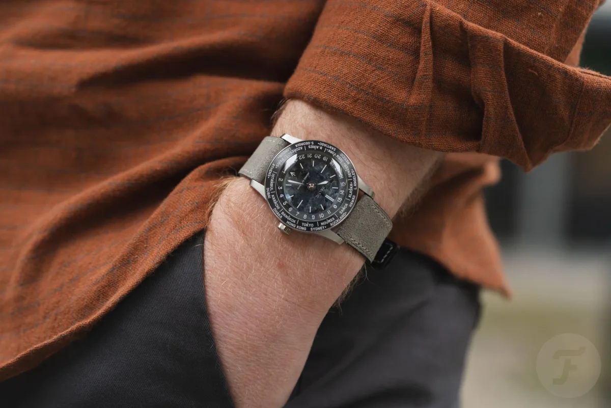 Baltic Heures du Monde dial with natural stone