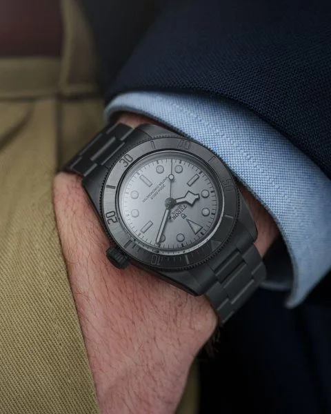 Tudor Black Bay Ceramic watch on ceramic bracelet