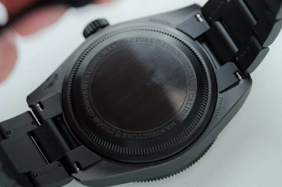 Tudor Black Bay Ceramic watch showing fingerprint resistance