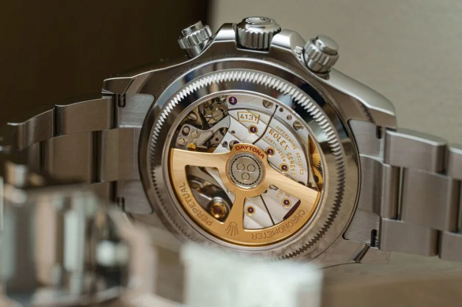 Rolex Daytona 126502 movement through case back