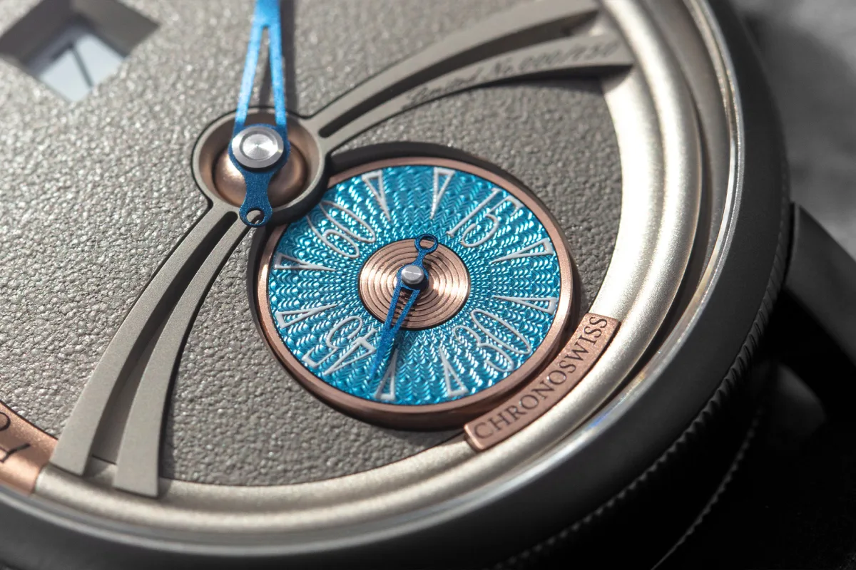 Chronoswiss Delphis Art Deco watch with titanium case