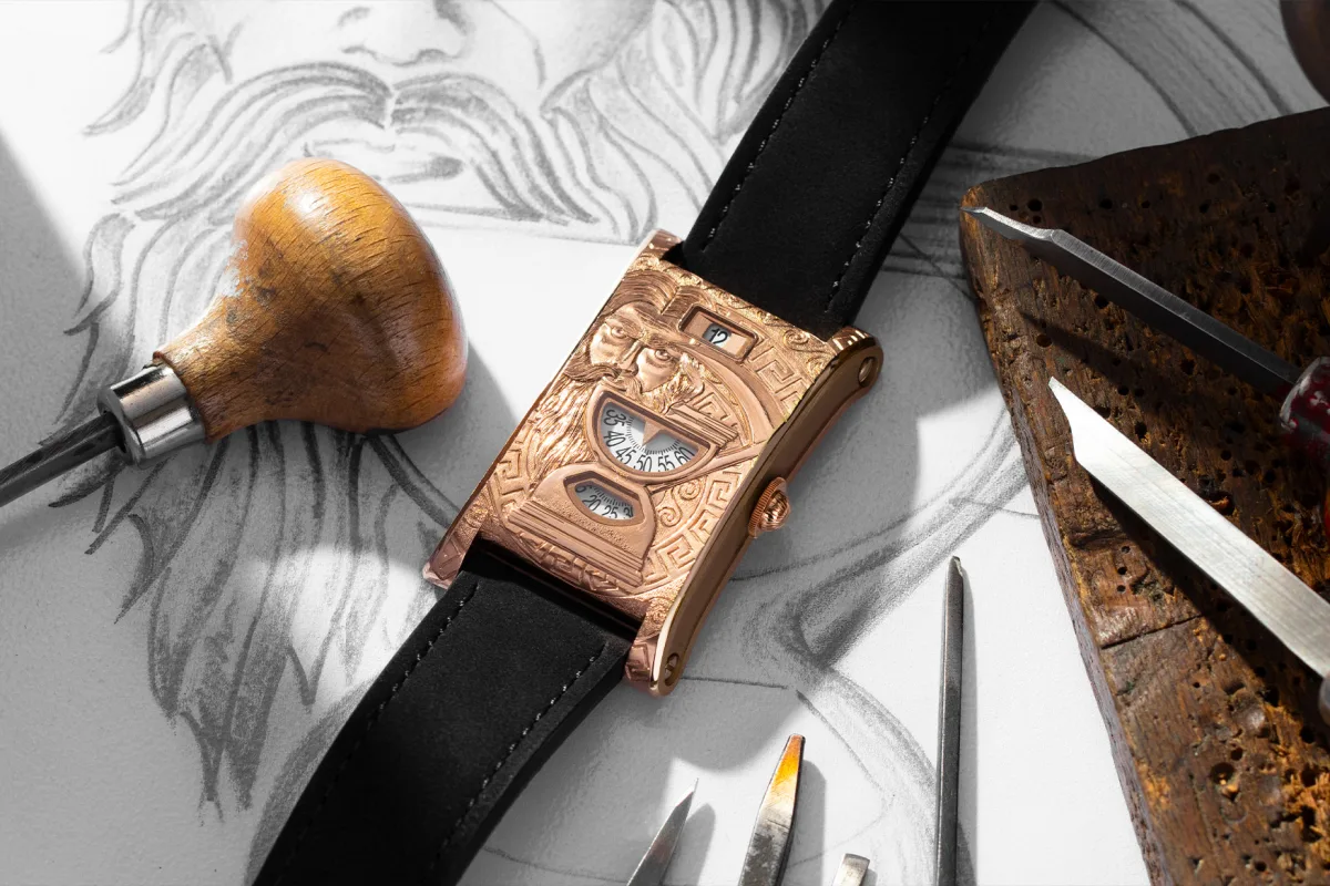 Chronoswiss Neo Digiteur Chronos watch with gold case