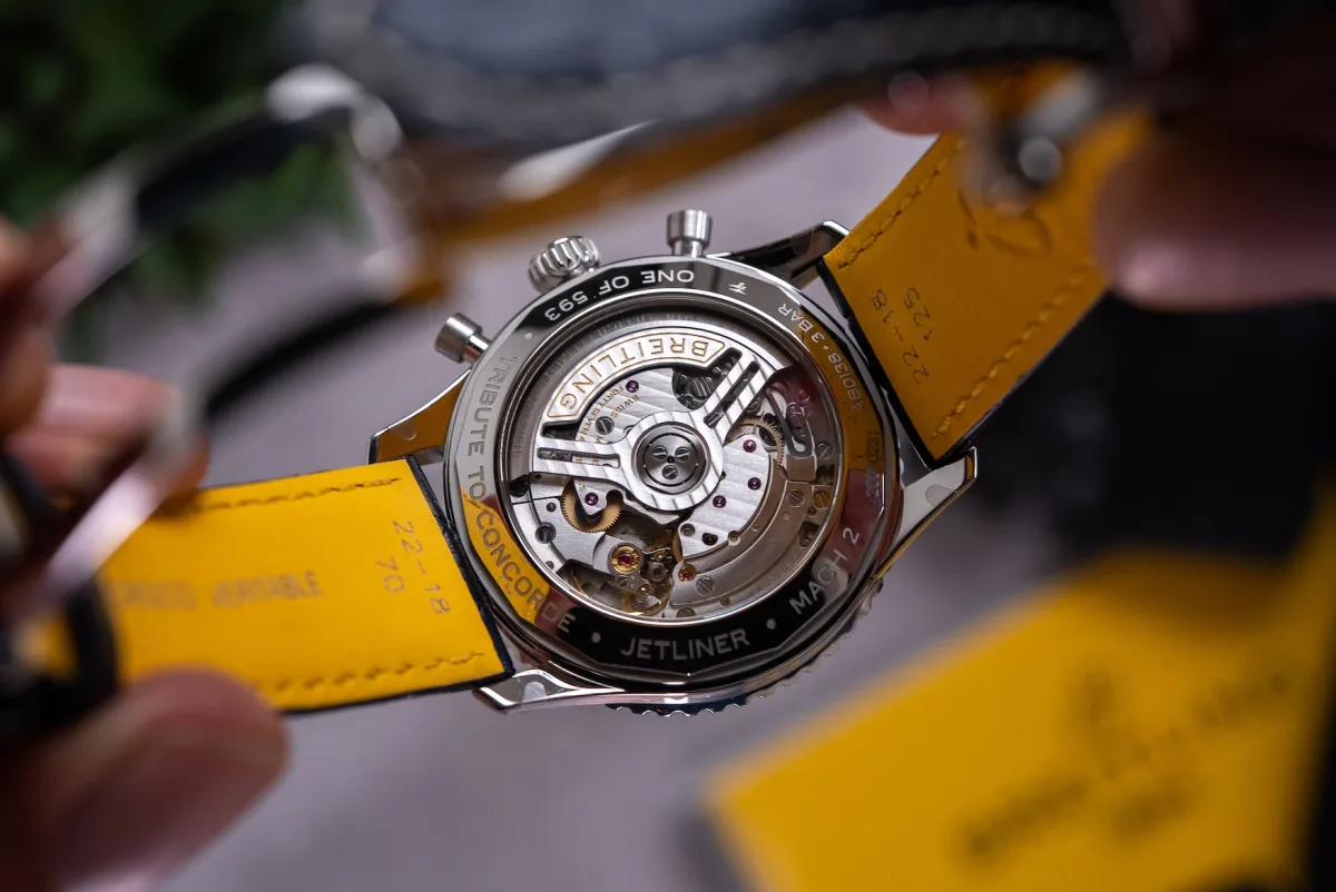 Breitling Navitimer B01 Chronograph 43 Tribute to Concorde case back engraving