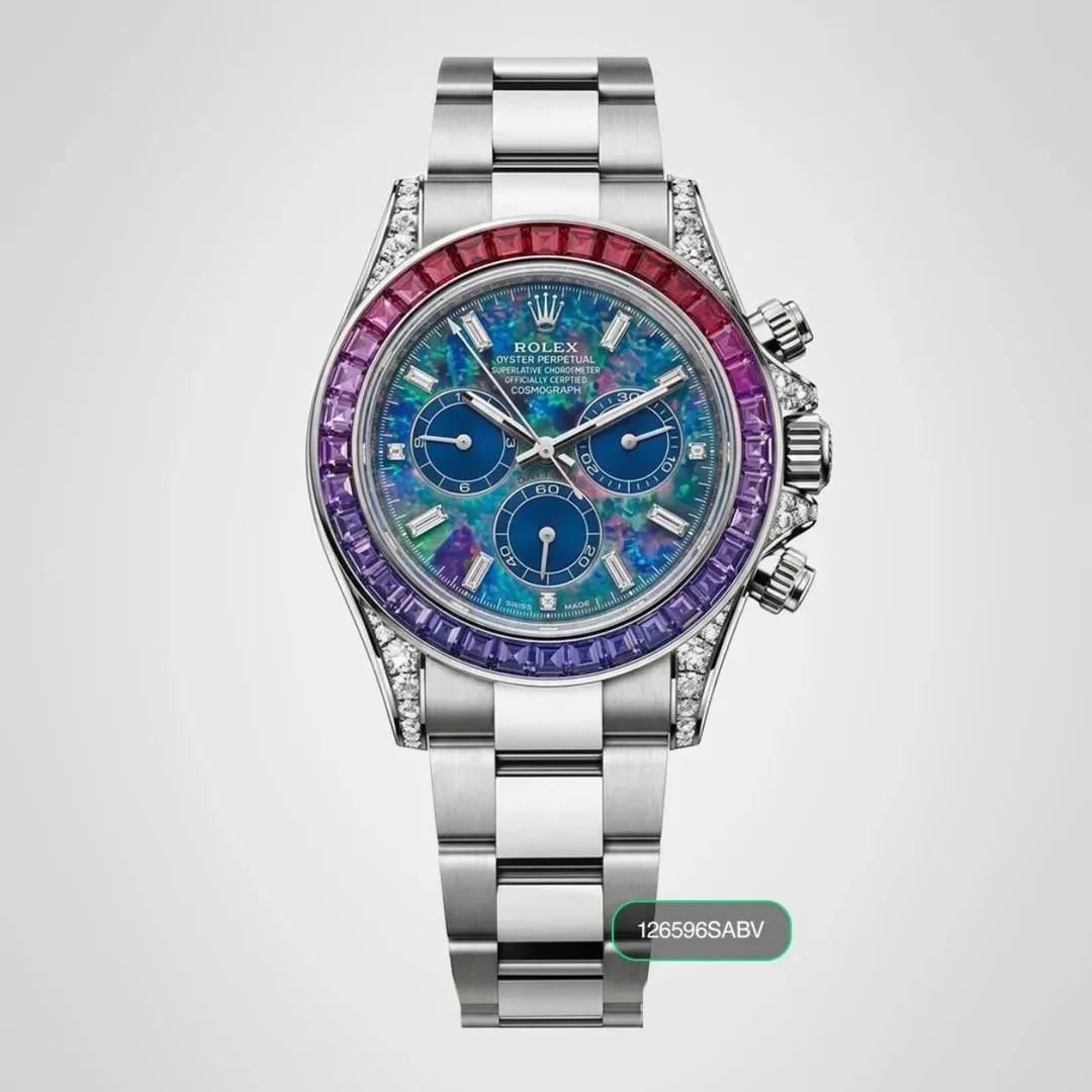 Rolex Daytona with platinum case and opal dial.